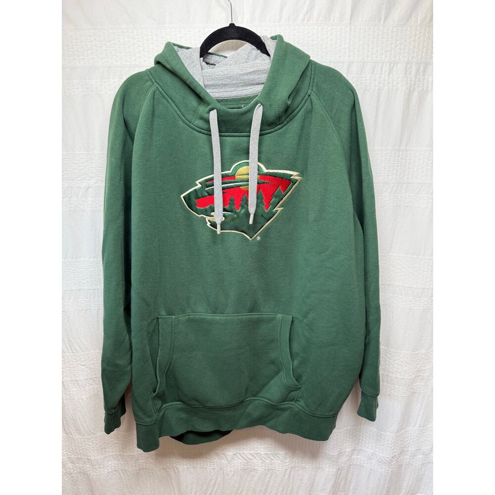 NHL Minnesota Wild Hoodie, Men's 3XL, Hunter Green